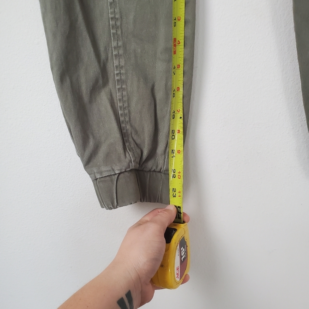 Monkey Ride Olive Green Cargo Pants Women's Size 29 Distressed - Picture 7 of 12